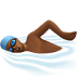 🏊🏾‍♂️ man swimming: medium-dark skin tone display on Apple